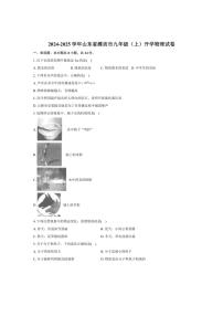 [物理]2024～2025学年山东省潍坊市九年级上学期开学试卷(有解析)