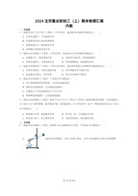 [物理]2024北京重点校初三上学期期末真题分类汇编：内能