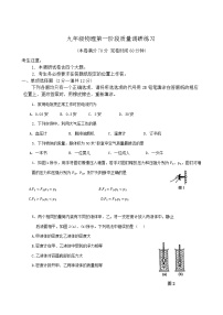 上海梅陇中学2024-2025学年九年级上学期9月份月考物理试卷