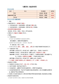 中考物理一轮复习专题06内能的利用(知识点复习+例题讲解+过关练习)(原卷版+解析)