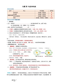 中考物理一轮复习专题30电荷和电路(知识点复习+例题讲解+过关练习)(原卷版+解析)