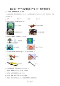 [物理][期末]2023～2024学年广东省肇庆市八年级(下)期末试卷(有答案)