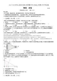 上海市宝山区上海交通大学附属中学2024-2025学年九年级上学期9月月考物理试题