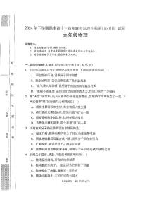 湖南省邵阳市新宁县新宁县城区学校阶段性联考2024-2025学年九年级上学期开学物理试题