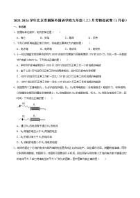 北京市朝阳外国语学校2023-2024学年九年级上学期月考物理试卷（1月份）