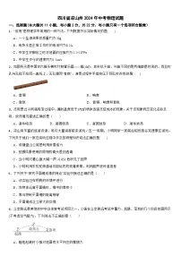 四川省凉山州2024年中考物理试题【附真题答案】