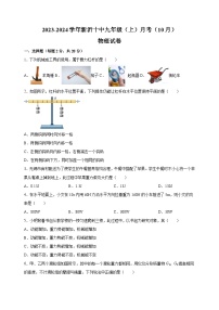 江苏省徐州市新沂市第十中学2023-2024学年九年级上学期10月月考物理试卷（含答案解析）