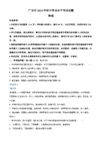 2024年四川省广安市中考物理真题（解析版）