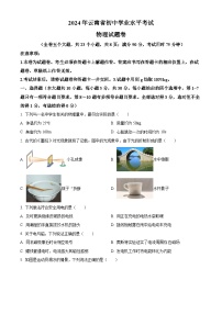 2024年云南省中考物理真题（原卷版）