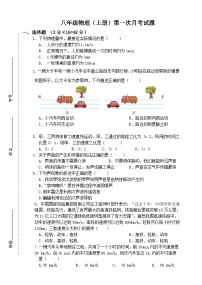 山东省德州市庆云县成德中学2024-2025学年八年级上学期10月月考物理试题