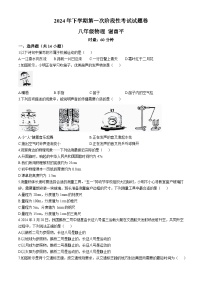 湖南省衡阳市雁峰区衡阳市第九中学　2024－2025学年 八年级上学期第一次月考物理卷(无答案)