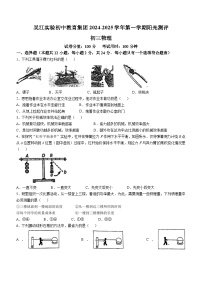 江苏省苏州市吴江区实验初级中学教育集团2024-2025学年九年级上学期10月月考物理试卷(无答案)