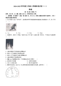 广东省云浮市云城区南盛镇中学2024-2025学年八年级上学期10月月考物理试题(无答案)