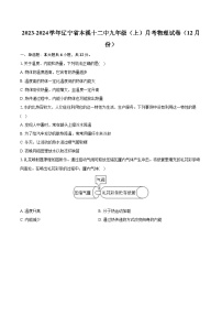 辽宁省本溪十二中2023-2024学年九年级上学期月考物理试卷（12月份）
