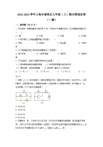 上海市浦新东区2022-2023学年九年级上学期期末物理试题