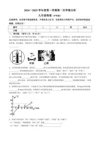 [物理]河南省周口市鹿邑县2024～2025学年九年级上学期10月月考试题(有答案)