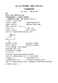 广东省东莞市厚街丰泰外国语学校2024-2025学年九年级上学期10月月考物理试卷(无答案)