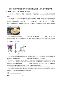 河南省郑州七十六中2024-2025学年九年级上学期月考物理试卷