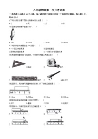 河北省邯郸市丛台区邯郸市汉光中学2024-2025学年八年级上学期10月月考物理试题