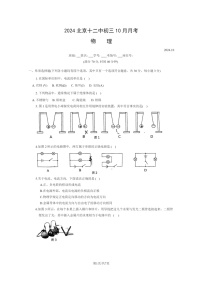 [物理]2024北京十二中初三上学期10月月考试卷及答案