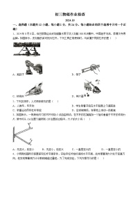 江苏省无锡市锡山区无锡市天一实验学校2024-2025学年九年级上学期10月月考物理试题(无答案)