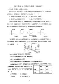 福建省福州一中2024-2025学年九年级上学期10月月考物理试卷