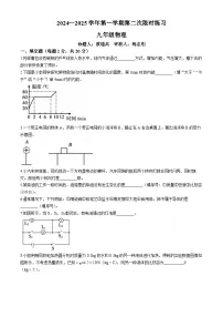 安徽省宣城市六中2024-2025学年上学期第二次月考九年级物理试卷