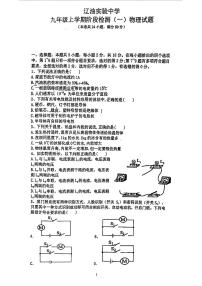 辽宁省盘锦市辽油实验中学2024-2025学年九年级上学期第一次月考物理试题