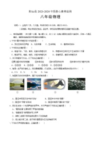 广东省清远市阳山县2023-2024学年八年级上学期期中物理试题