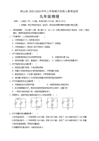 广东省清远市阳山县2023-2024学年九年级上学期期中物理试题