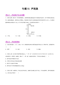 中考物理真题分项汇编(全国通用)专题01声现象(第01期)精品练习(原卷版+解析)