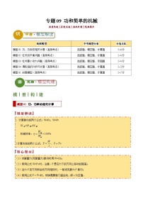 中考物理：答题技巧与模板构建 专题09 功和简单的机械（学案解析版）