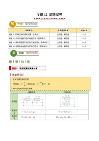 中考物理：答题技巧与模板构建 专题12 欧姆定律（学案解析版）