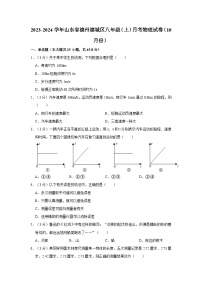 2023-2024学年山东省德州德城区八年级（上）月考物理试卷（10月份）