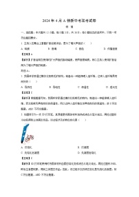 [物理][一模]湖南省怀化市2024年中考试题(解析版)