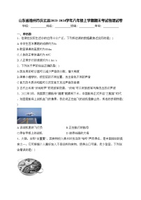 山东省德州市庆云县2023-2024学年八年级上学期期末考试物理试卷(含答案)