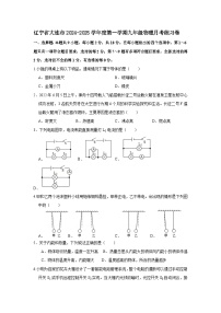 辽宁省大连市2024-2025学年上学期九年级物理月考练习卷