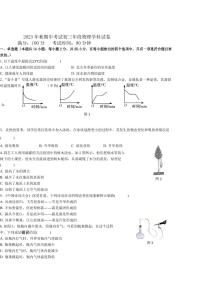 2023-2024学年福建省厦门九年级（上）期中物理试卷