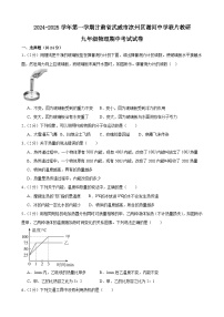 甘肃省武威市凉州区谢河中学联片教研2024-2025学年九年级上学期10月期中物理试题