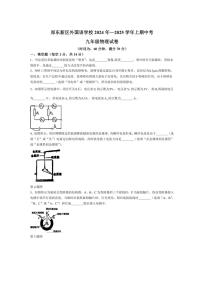 河南省郑州市郑东新区外国语学校2024～2025学年九年级上学期期中物理试题（含答案）