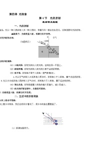 初中物理人教版（2024）八年级上册第4节 光的折射当堂检测题