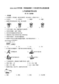 天津市西青区杨柳青第三中学2024-2025学年九年级上学期期中物理试卷(无答案)