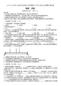 上海市浦东新区华东师范大学第二附属中学2024-2025学年九年级上学期10月期中物理试题