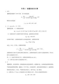 专项4 热量的相关计算（含答案） 2024-2025学年九年级全一册物理期中专项练习（人教版）