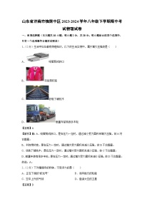 山东省济南市槐荫中区2023-2024学年八年级下学期期中考试物理试卷