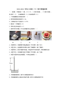 辽宁省营口市鲅鱼圈区2023-2024学年八年级下学期5月期中物理试卷