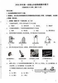 2024-2025学年上海市浦东新区 九年级上学期物理期中试卷