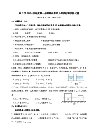 上海市虹口区2024-2025学年九年级上学期期中考试物理试卷