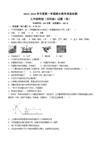2023-2024学年陕西省汉中市九年级（上）期末物理试卷