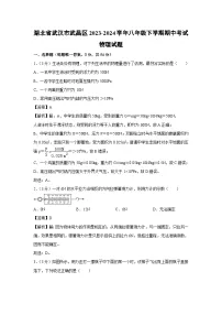 湖北省武汉市武昌区2023-2024学年八年级下学期期中考试物理试卷